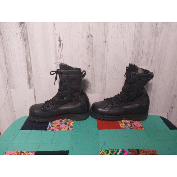 Belleville Black Lace Up Combat Boots Size 3R main image 5